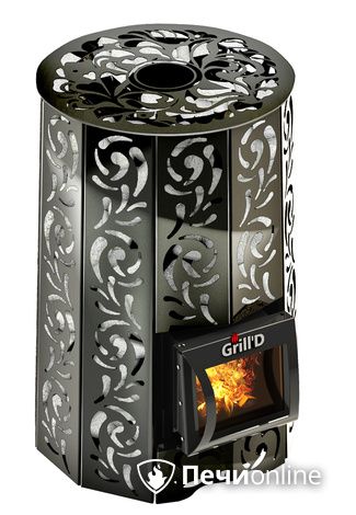Дровяная печь-каменка GrillD Violet short Жадеит 80 в Нижневартовске