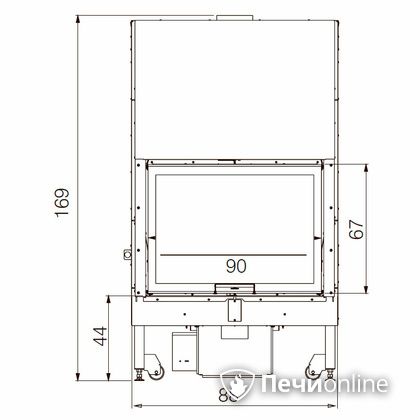 Каминная топка Edilkamin BLOKK 70 V bianco в Нижневартовске