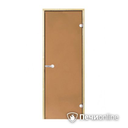 Дверь для бани Harvia Стеклянная дверь для сауны 7/19 коробка сосна бронза  D71901М в Нижневартовске